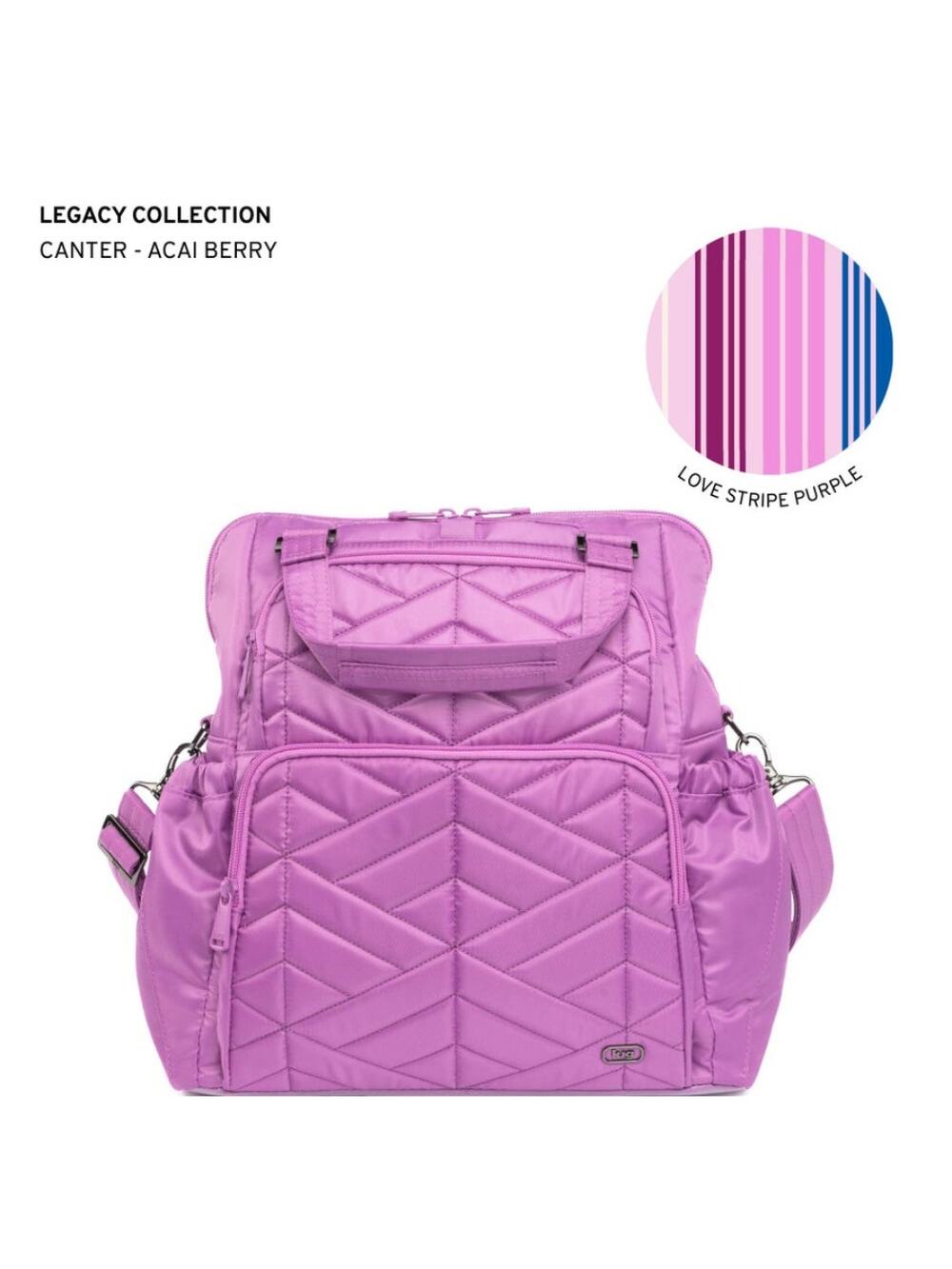 Lug Canter Legacy Convertible Tote/Backpack/Crossbody Purple